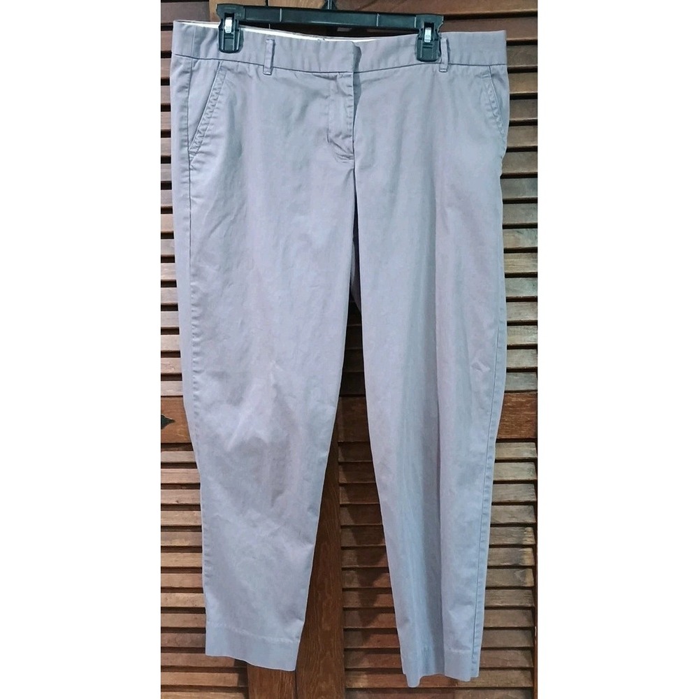 J.Crew‎ Dress Stretch Pants Women's 12 Tall Light Purple Mid Rise City Fit